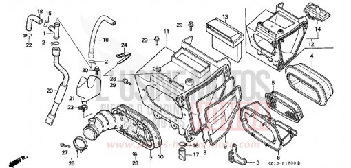 AIR CLEANER XR250RR de 1994